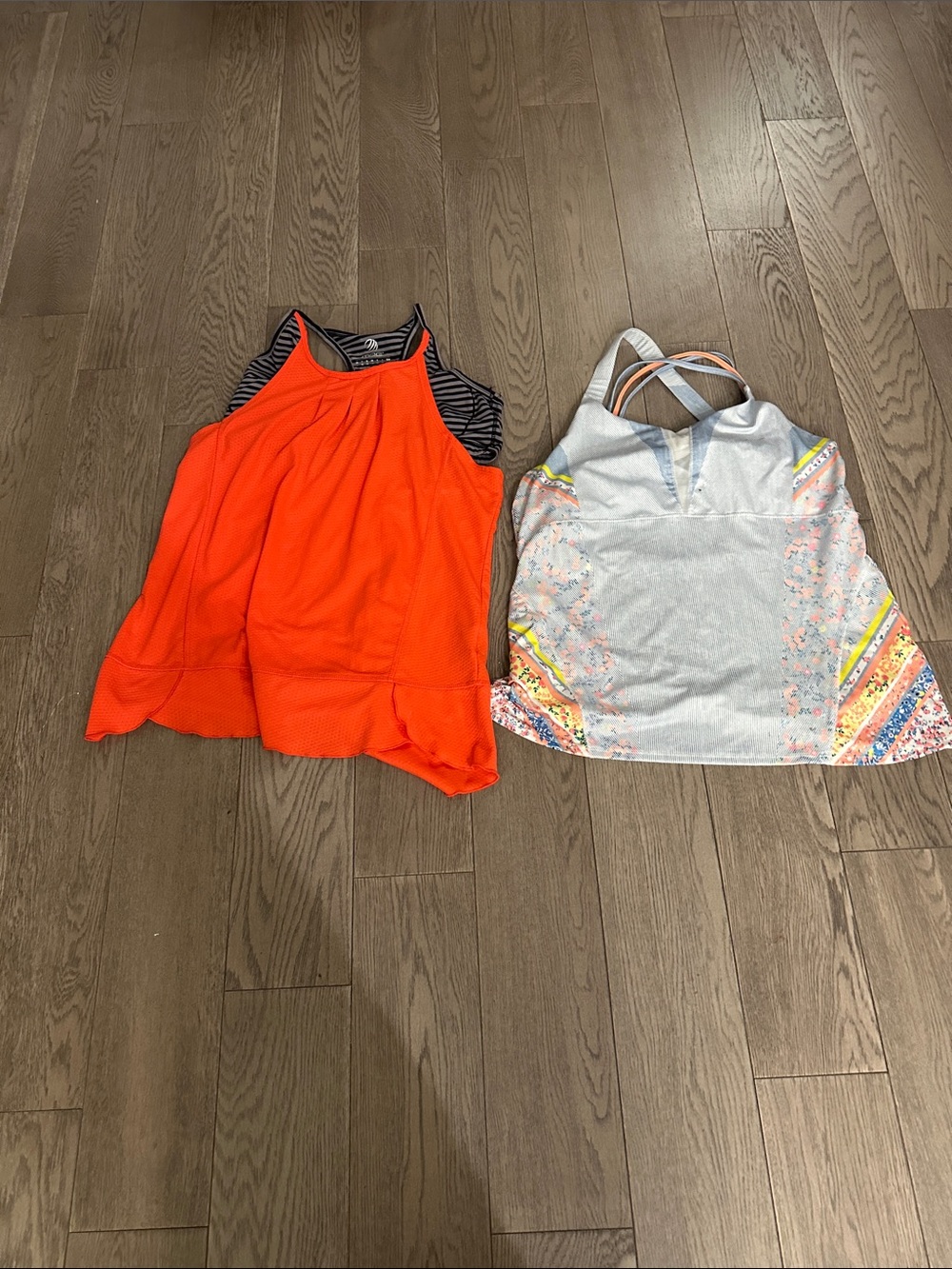 Orange Girls' Tank Top with Striped Back - Unknown Brand